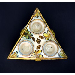 Especiero salero de Talavera serie Polícroma siglo XVII