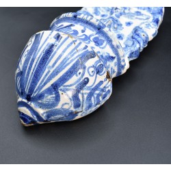 Benditera de Muel del siglo XVII azul de influencia catalana