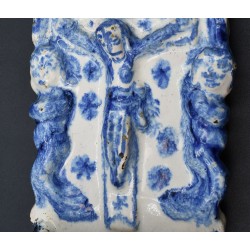 Benditera de Muel del siglo XVII azul de influencia catalana