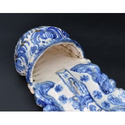 Benditera de Muel del siglo XVII azul de influencia catalana