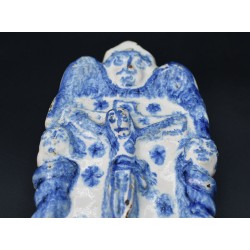 Benditera de Muel del siglo XVII azul de influencia catalana