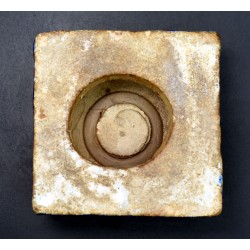 Salero Serie espiral cermaica azul siglo XVI
