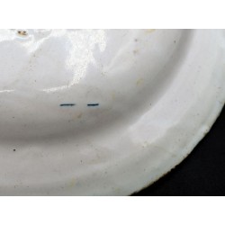 Plato cerámica de Ribesalbes policromo puente y cipreses