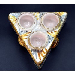 Salero triangular ceramica antigua de Almazán