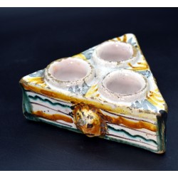 Salero triangular ceramica antigua de Almazán