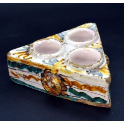 Salero triangular ceramica antigua de Almazán