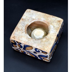 Salero serie TRICOLOR de Talavera siglo XVII