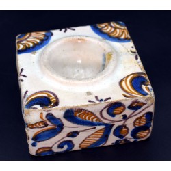 Salero serie TRICOLOR de Talavera siglo XVII