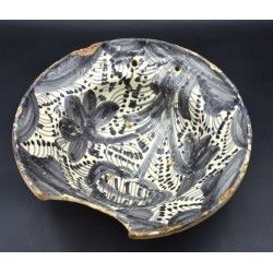 Bacía de cerámica de Almazan mistos en azul