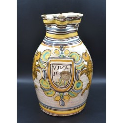 Jarra grande de cerámica policroma VIVA JESUS