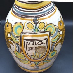 Jarra grande de cerámica policroma VIVA JESUS