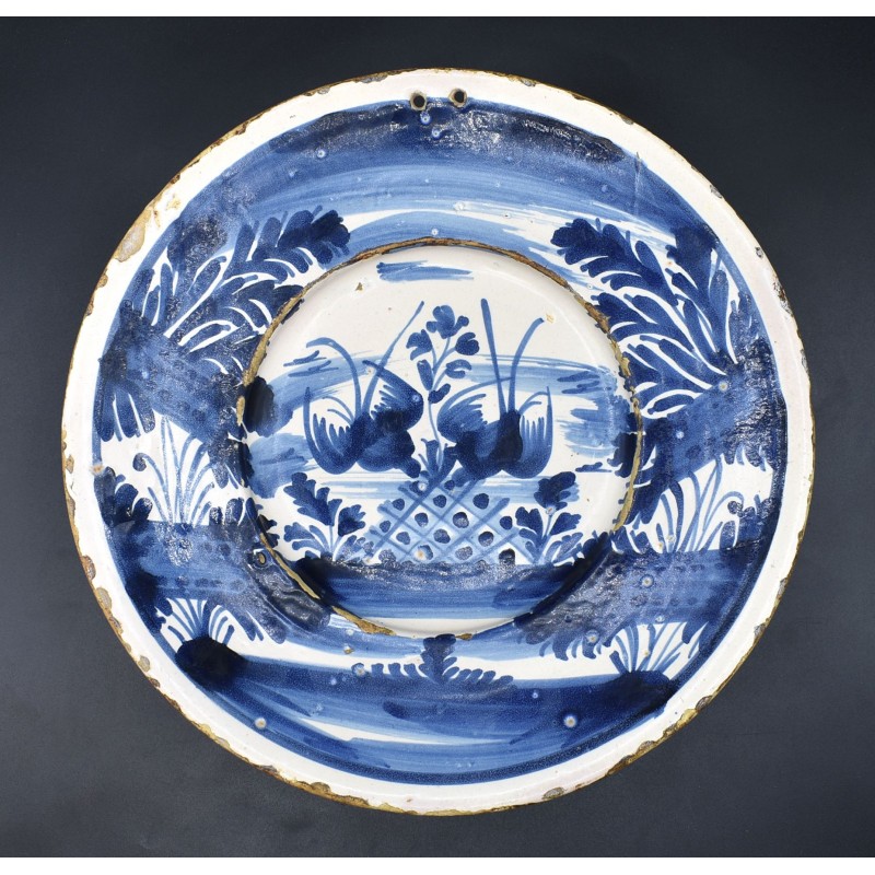 Plato ceramica catalana de Faixes con golondrinas
