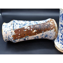 Pareja botes de farmacia Talavera jaspeada