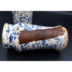 Pareja botes de farmacia Talavera jaspeada