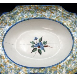 Bacía con escotadura cerámica de Ribesalbes siglo XVIII