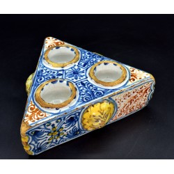 Salero Tricolor cerámica de Talavera siglo XVII