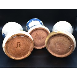 Lote de 3 albarelos de farmacia de Almazán