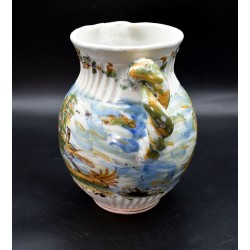 Jarra de Talavera alcoreña siglo XVIII con escarabajo