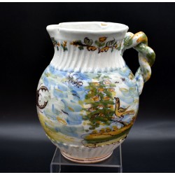 Jarra de Talavera alcoreña siglo XVIII con escarabajo