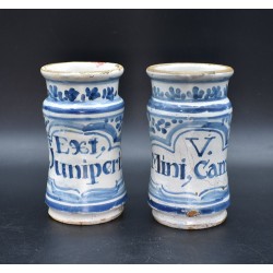 Tarros de botica pot pindoler siglo XVIII