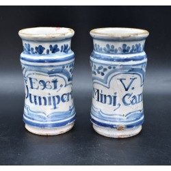 Tarros de botica pot pindoler siglo XVIII