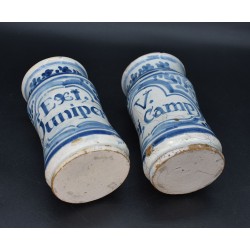 Tarros de botica pot pindoler siglo XVIII