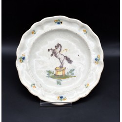 Plato alcoreño de Talavera con Caballo