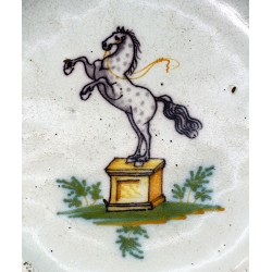 Plato alcoreño de Talavera con Caballo