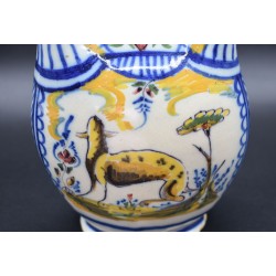 Botijo de ceramica Triana policroma siglo XIX