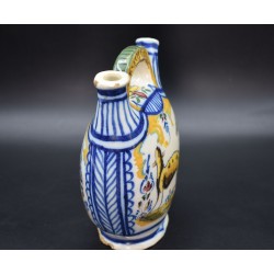 Botijo de ceramica Triana policroma siglo XIX