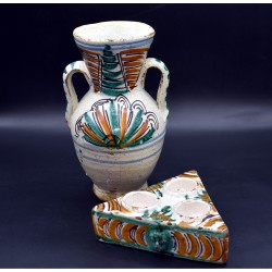 Jarra frailera de cerámica de Almazán siglo XVII