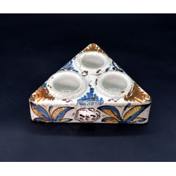 Especiero tricolor cerámica de Almazán del XVII