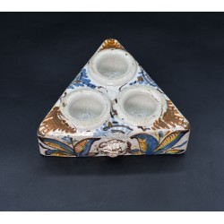 Especiero tricolor cerámica de Almazán del XVII
