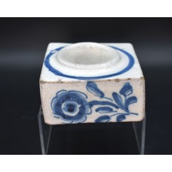 Salero azul Talavera serie de la Rosa