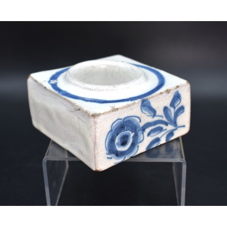 Salero azul Talavera serie de la Rosa