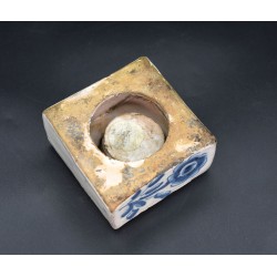 Salero azul Talavera serie de la Rosa