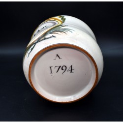 Albarelo de farmacia Alcora fechado 1794