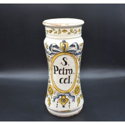 Albarelo polícromo cerámica catalana Banyoles