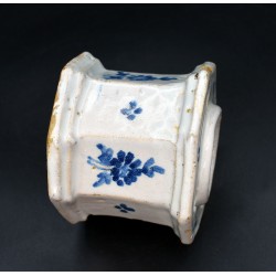 Tintero antiguo ochavado cerámica siglo XVIII