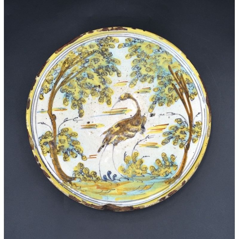 Salvilla cerámica de Talavera garza siglo XVIII