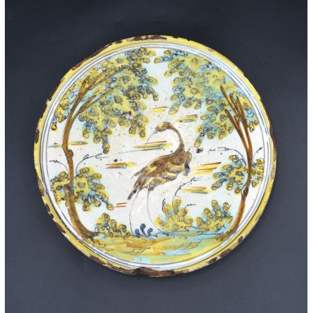 Salvilla cerámica de Talavera garza siglo XVIII