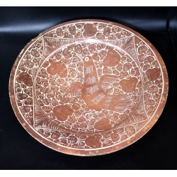 copy of Plato de Manises Pardalot con flores rayadas siglo XVII