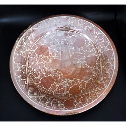 copy of Plato de Manises Pardalot con flores rayadas siglo XVII