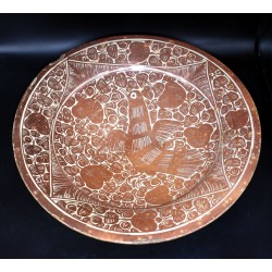 copy of Plato de Manises Pardalot con flores rayadas siglo XVII