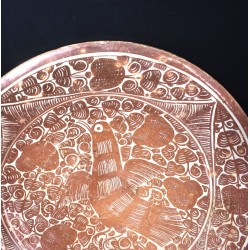 copy of Plato de Manises Pardalot con flores rayadas siglo XVII