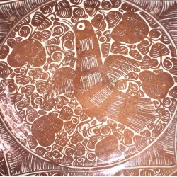 copy of Plato de Manises Pardalot con flores rayadas siglo XVII
