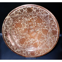 copy of Plato de Manises Pardalot con flores rayadas siglo XVII