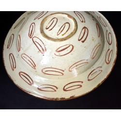 copy of Plato de Manises Pardalot con flores rayadas siglo XVII