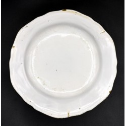 Plato de Moustiers con flor de la patata s. XVIII