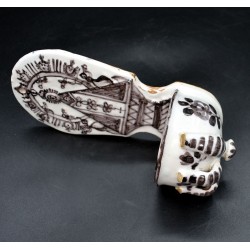 Benditera de Talavera siglo XIX manganeso